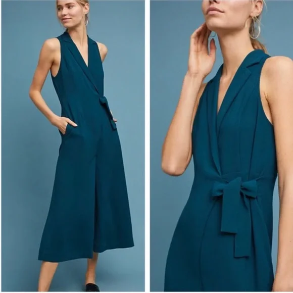 Maeve X Anthropologie Seymour Tie Waist Jumpsuit - Picture 1 of 12